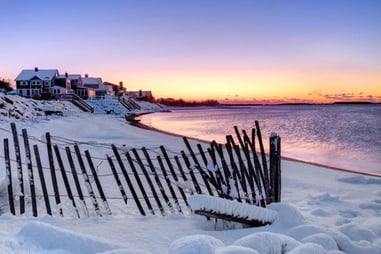 Cape Cod Beach snow